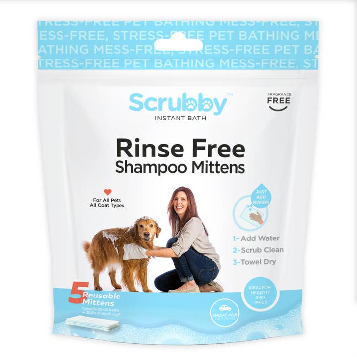 Scrubby Instant Bath - Wholesale Pet Cleaning Supplies - Scrubby Instant Bath Mittens