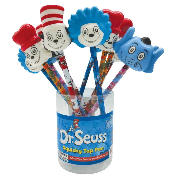 Geddes - Wholesale Pen - DR SEUSS SQUISHY TOP PEN 12/TUB