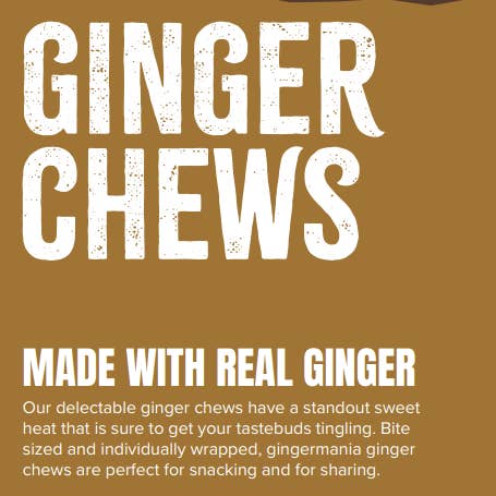NuEats - Wholesale Gummy - Gingermania, Ginger Chews, MANGO, 6/5oz1