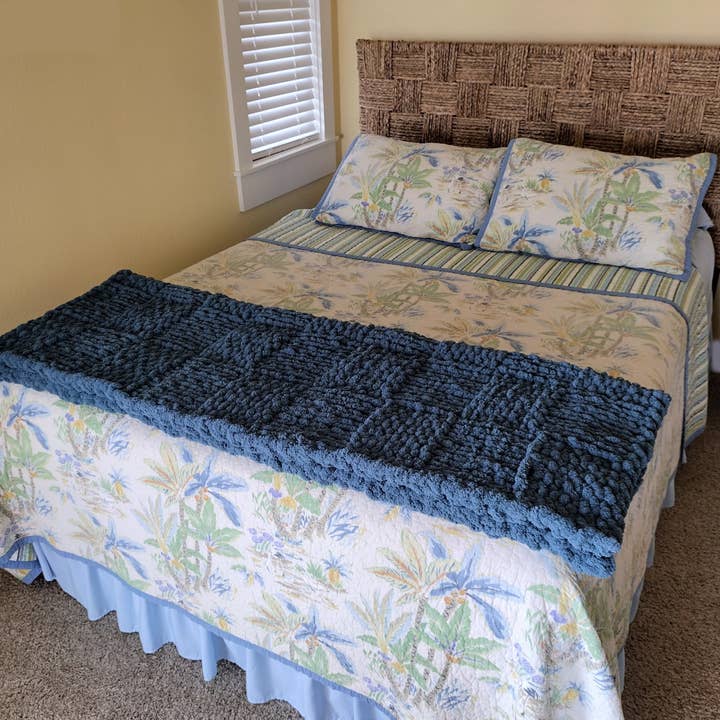 Outer Banks Treasure – wholesale Prydnadsfilt – Chunky sticka kasta filt med korg väva Design4