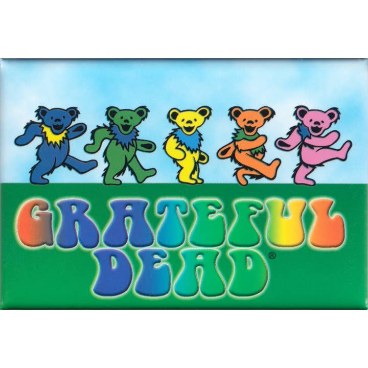 Magnete - Grateful Dead - Orsi Jerry Arcobaleno Danzanti 3,5" per la vendita all'ingrosso da parte di Square Deal Recordings & Supplies