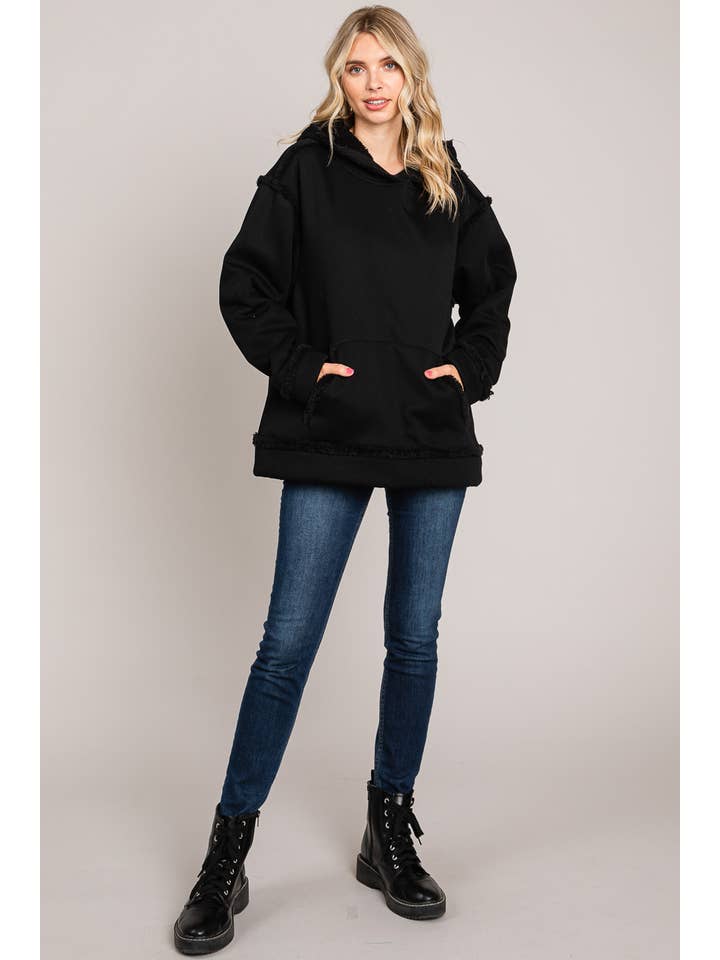 Cotton Bleu - Wholesale Hoodie - Women's - 64507 - "Women's Everyday Casual Faux Fur Lined Hoodie"