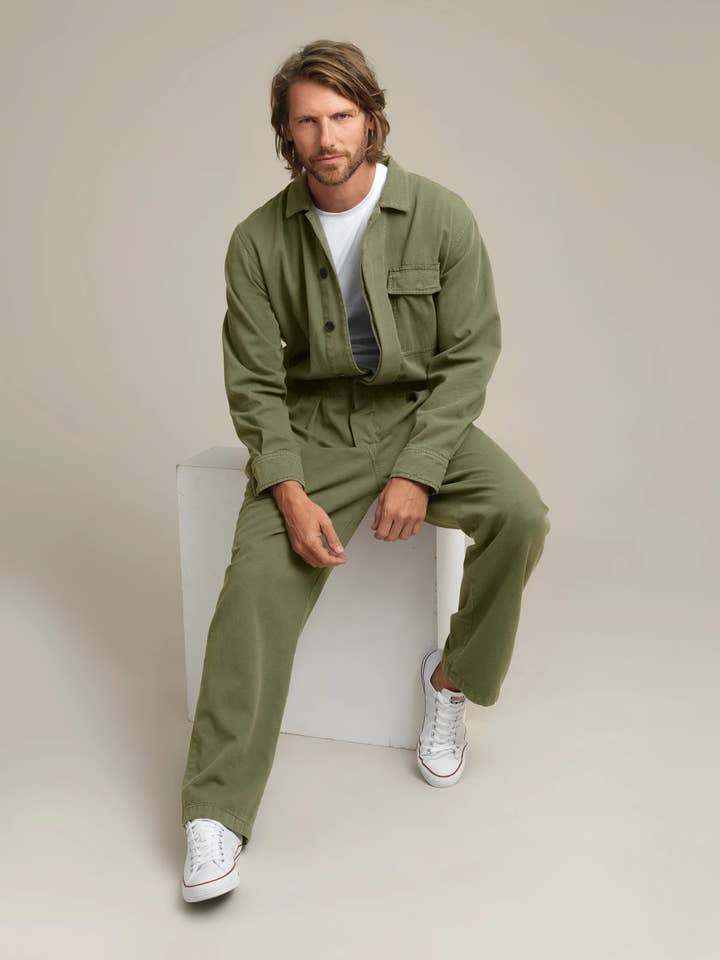 Men's-Boilersuit-Khaki-Cotton-Twill for wholesale by House of Minimus