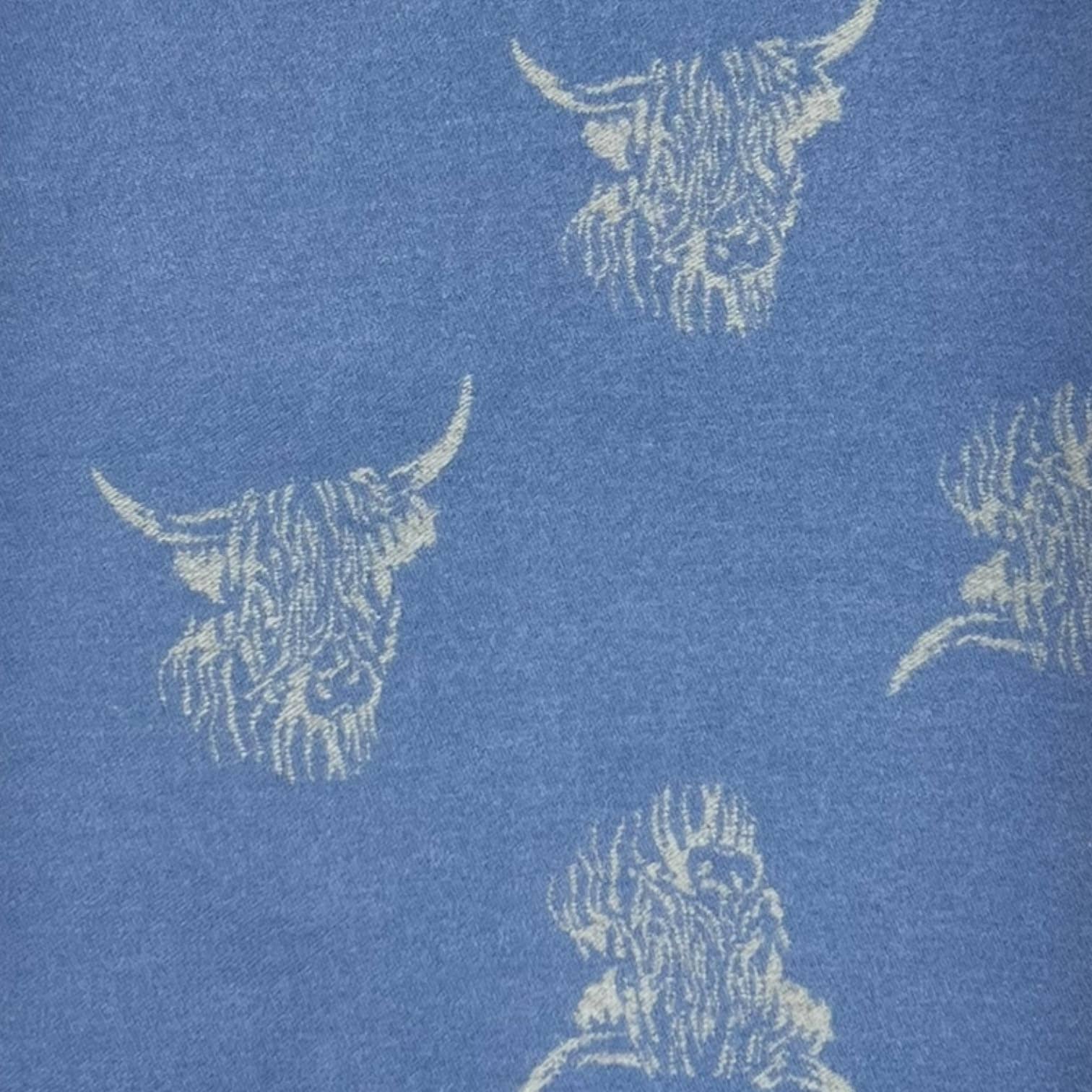 London Scarves - Wholesale Scarf - Women's - Highland cows on cashmere blend scarf finished with tassels13