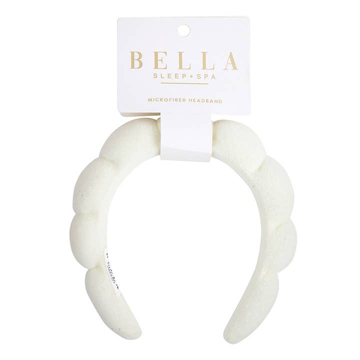 Bella Sleep + Spa - Wholesale Spa Headband - Plush Spa Headband - Ivory1