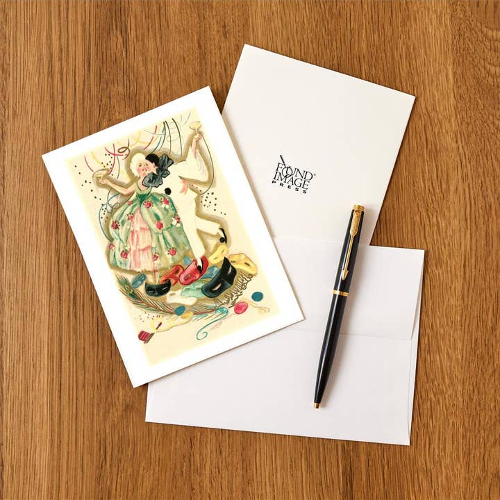 Found Image Press - Wholesale Stationery/notecard set - Greeting Card KU-102 Pierrot and Marie Antoinette1