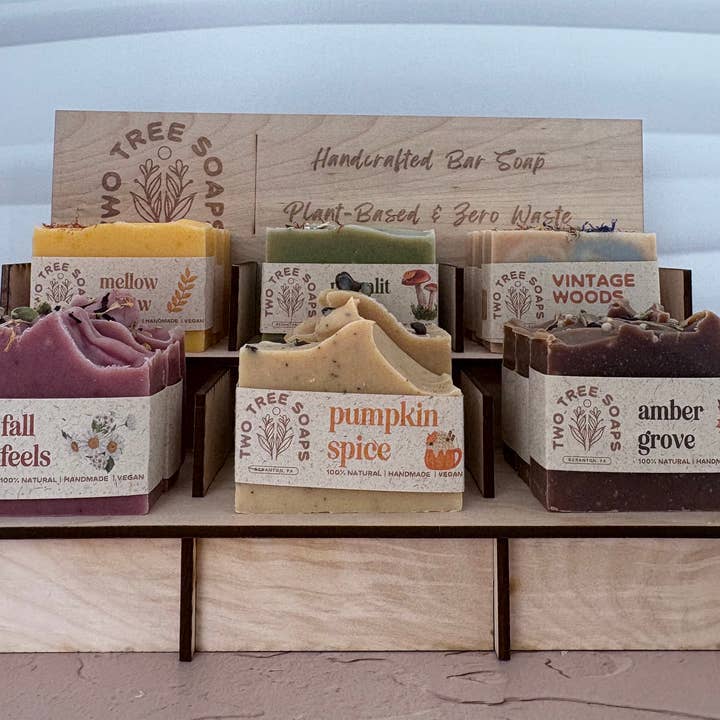 Two Tree Soaps - Wholesale Bar Soap - Handmade Soap Display ++WITH SEASONAL SOAP++3