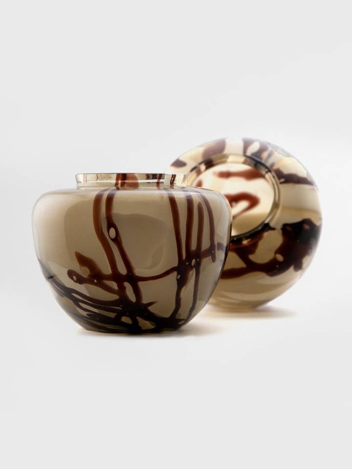 Vaso Posy in Alabastro Fumato Nebbia per la vendita all'ingrosso da parte di House of Roya Ltd