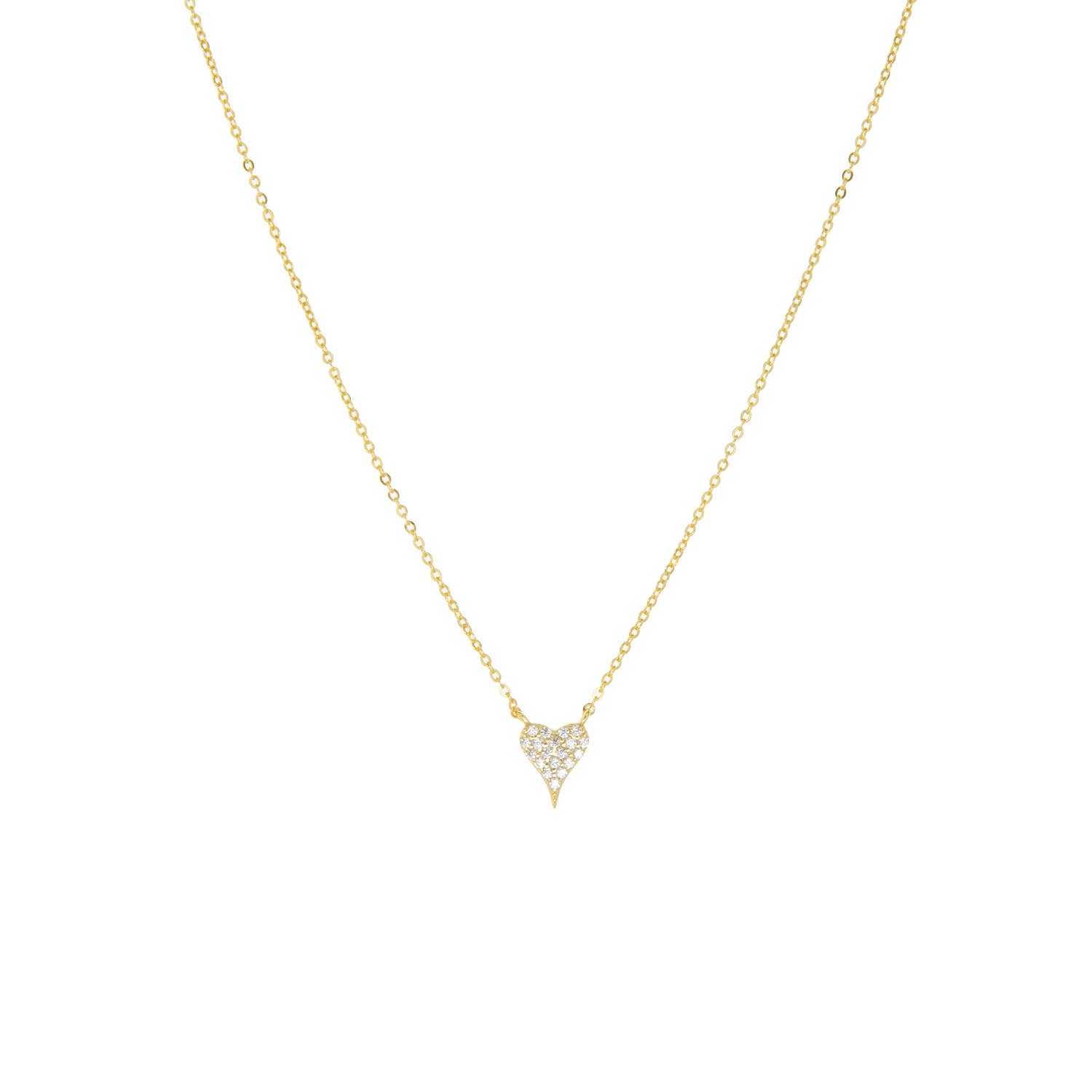 Marlyn Schiff - Wholesale Pendant/Charm Necklace - mini pave heart necklace0