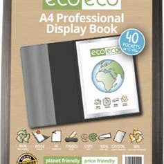 A4 50% Recycelt 40 Taschen Professionelles Präsentationsbuch für den Großhandel von eco-eco Stationery Ltd