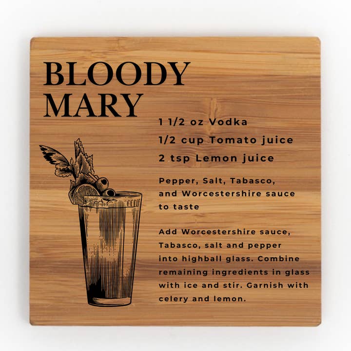 Nautically Northern - Wholesale Coasters - Classic Cocktail Recipe Coasters | Wood & Slate Bar Coasters21