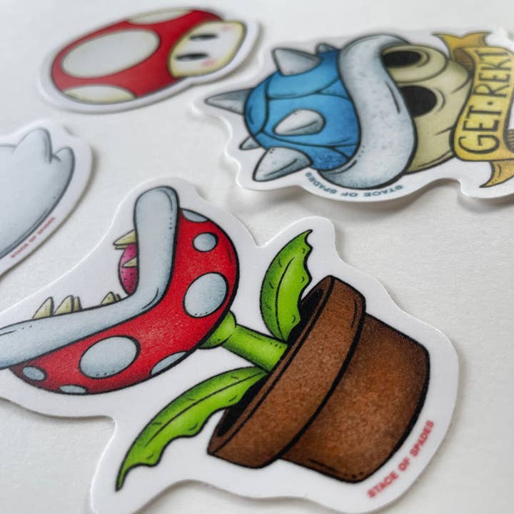 stace of spades – Adesivo por atacado – Etiquetas inspiradas em Mario Kart4