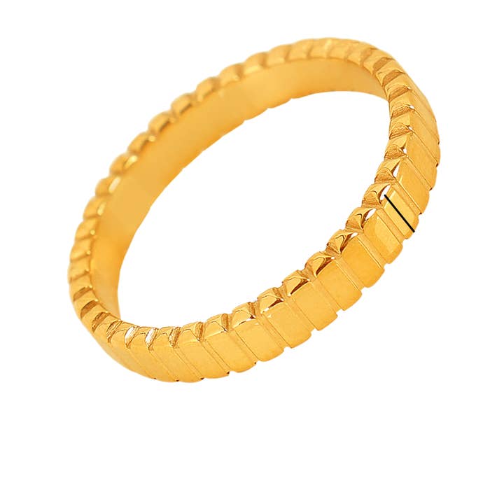 Anel de Empilhamento Canelado por atacado de MOOD