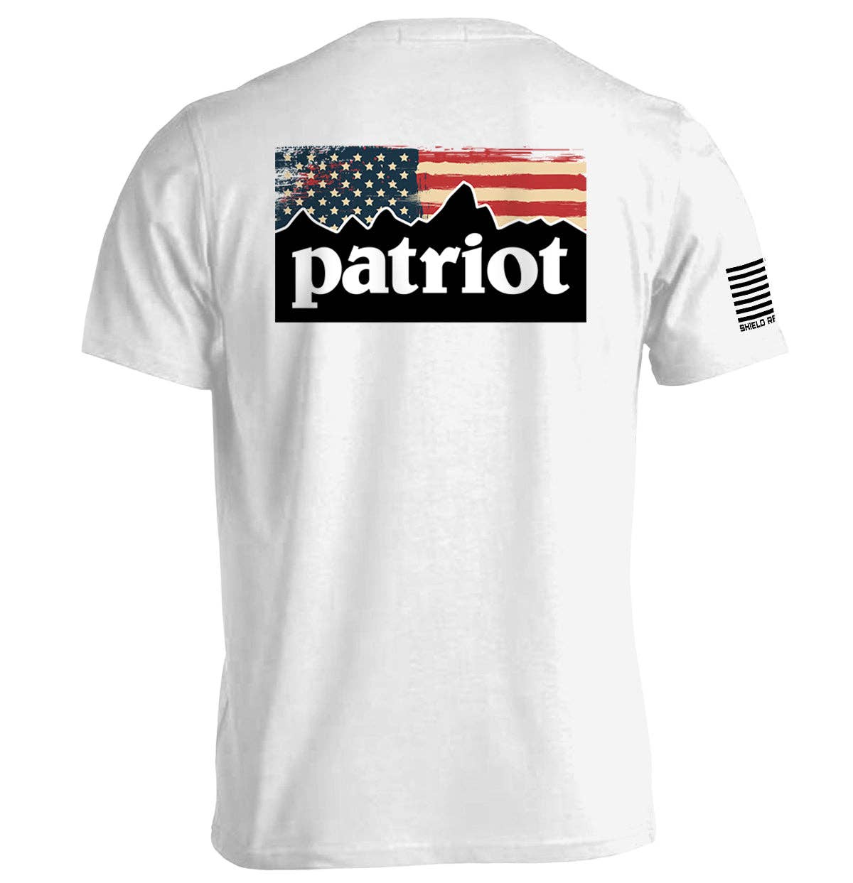 Shield Republic - Wholesale Screen Printed T-Shirt - Men's - Patriot Mountains (American Flag)1