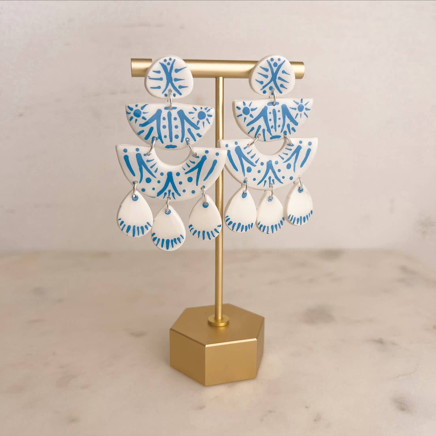 Sweet Tree - Wholesale Dangle Earrings - Greece Blue Earrings | Summer, Resort, Jewelry, Handmade0