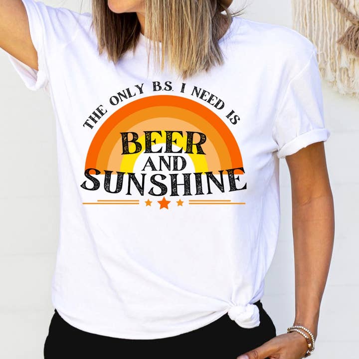 Het enige BS dat ik nodig heb is een Beer And Sunshine T-shirt voor wholesale door Bar B Tees