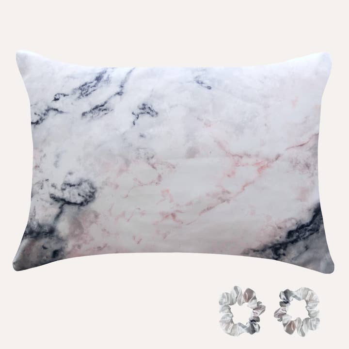 Luxurious Satin Pillowcase Gift Set of 3 - Marble for wholesale by Fenrici Brands