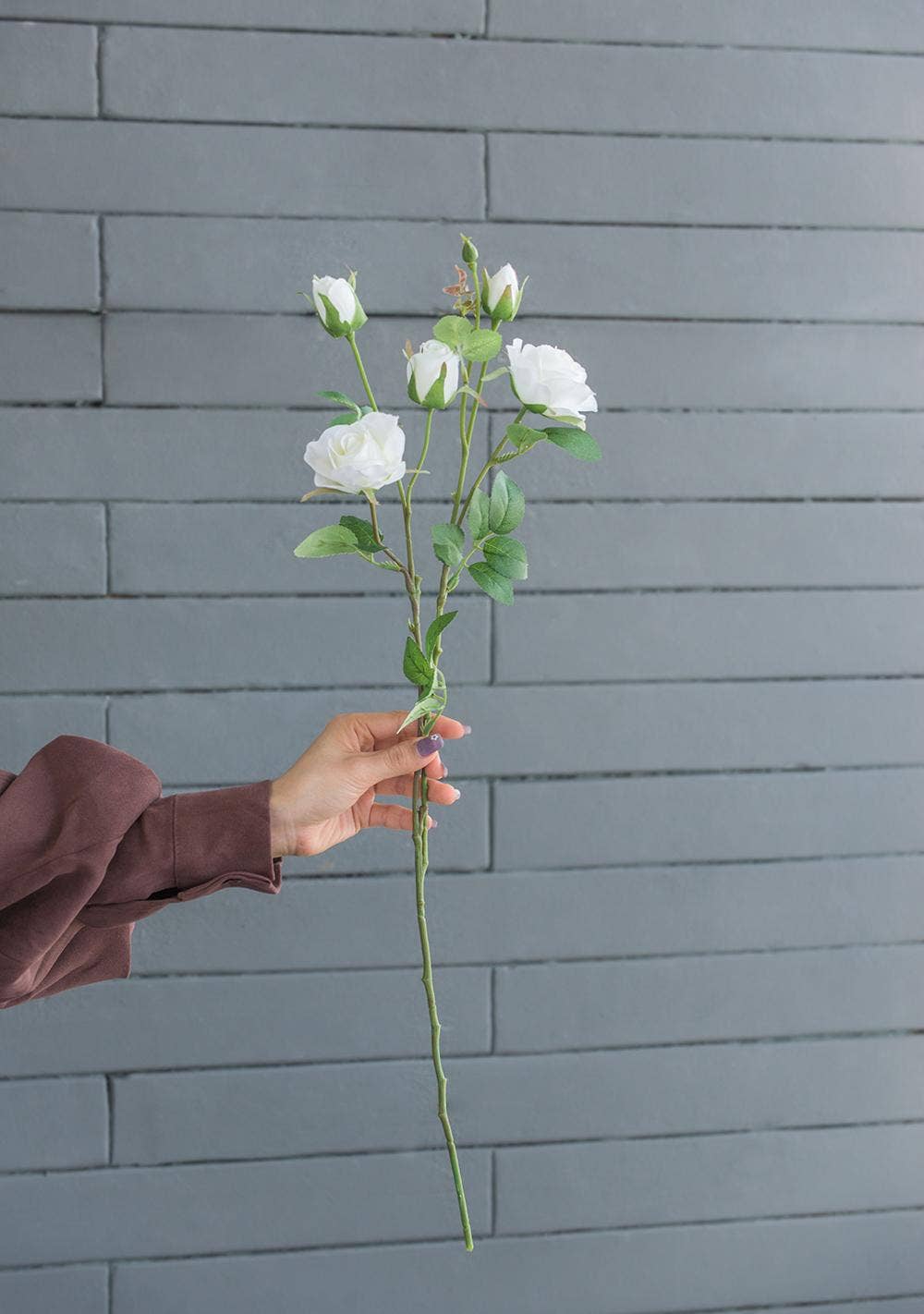 A&B Home Group Inc. - Wholesale Artificial Plant - 6.5x3.5x25"H Rose Spray - White1