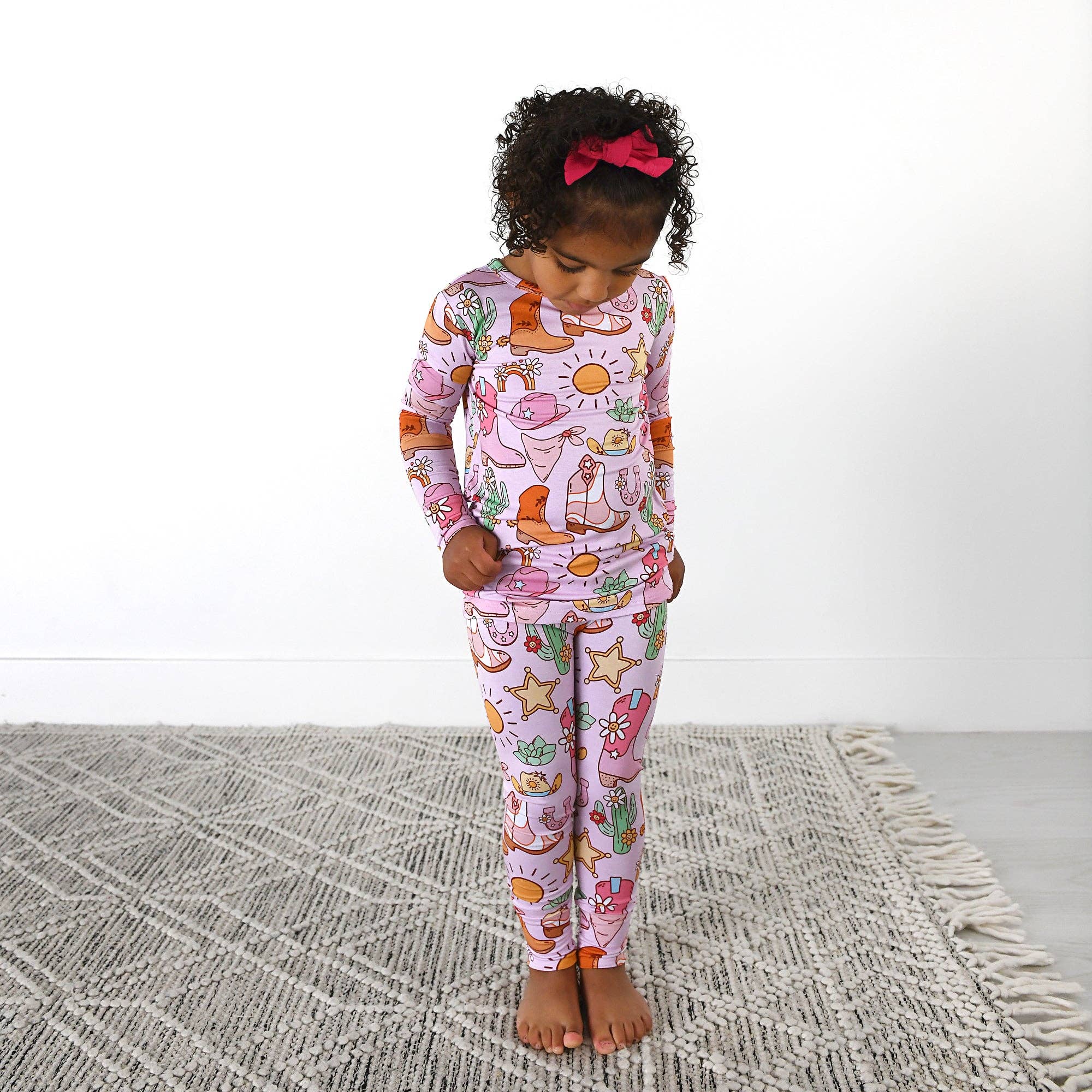 Gigi and Max - Wholesale Sleepwear Set - Kids - Lainey TWO PIECE - NO BUTTON Bamboo Western Toddler Outfit3