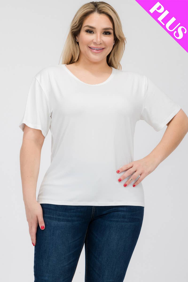 CAPELLA APPAREL - Vente T-shirt – femme - T-shirt basique à manches courtes grande taille14