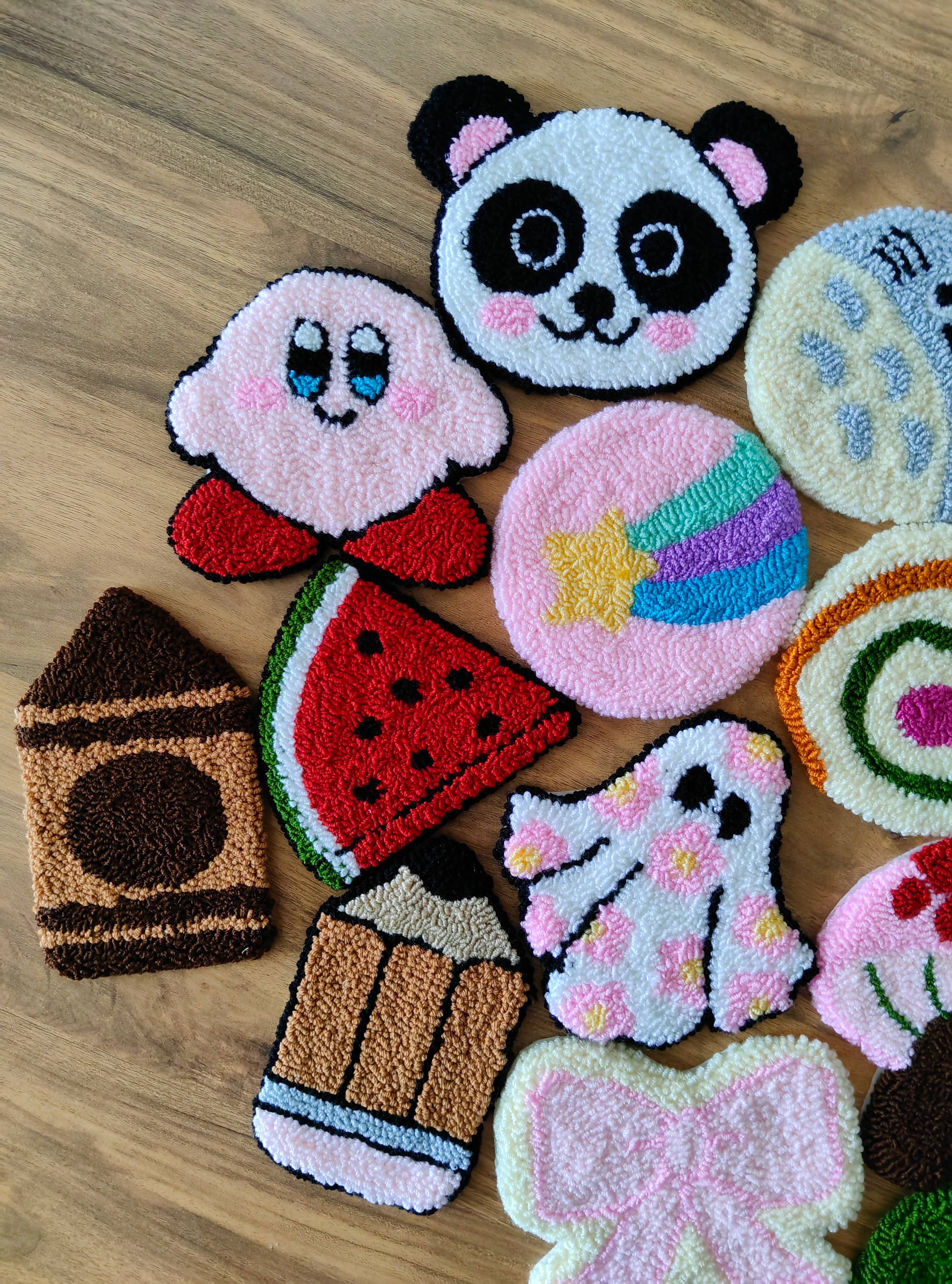 despinacrafting - Vendita all'ingrosso Sottobicchiere - Sottobicchieri Punch Needle fatti a mano, portatazze per caffè, accessori da tavola9