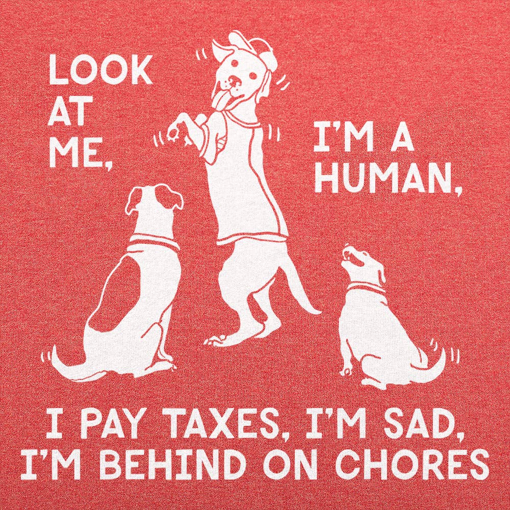 6DS – Großhandel T-Shirt mit Siebdruck – Herren – Dog Mocks Humans Herren-T-Shirt4