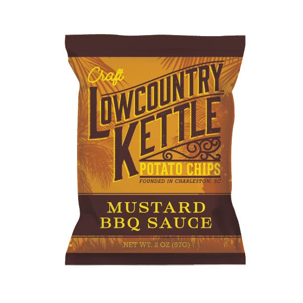 Lowcountry Kettle - Wholesale Crisps - Mustard Bbq Potato Chips - 24 bags