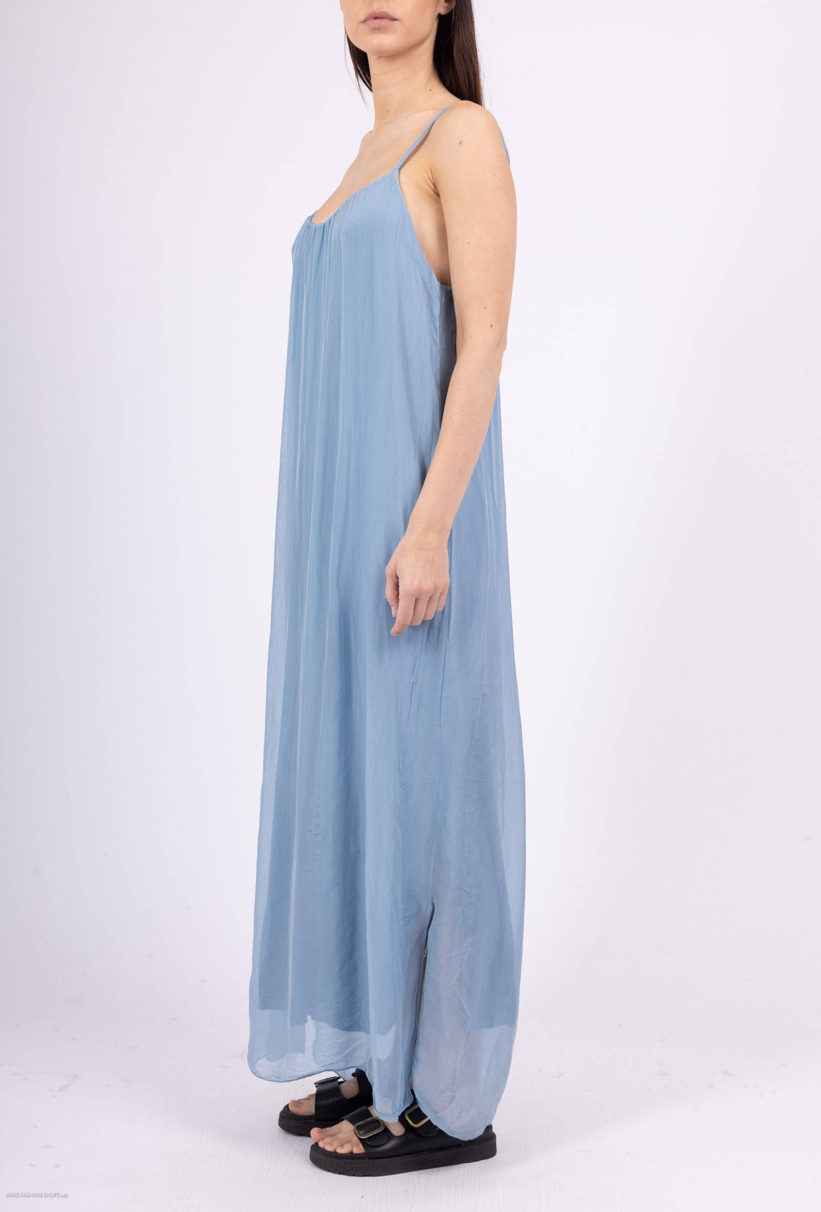 Shyloh - Wholesale Dress - Women's - Long silk dress with adjustable straps 304802