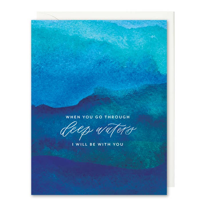 Deep Waters Sympathy Card for wholesale by Selah Paper