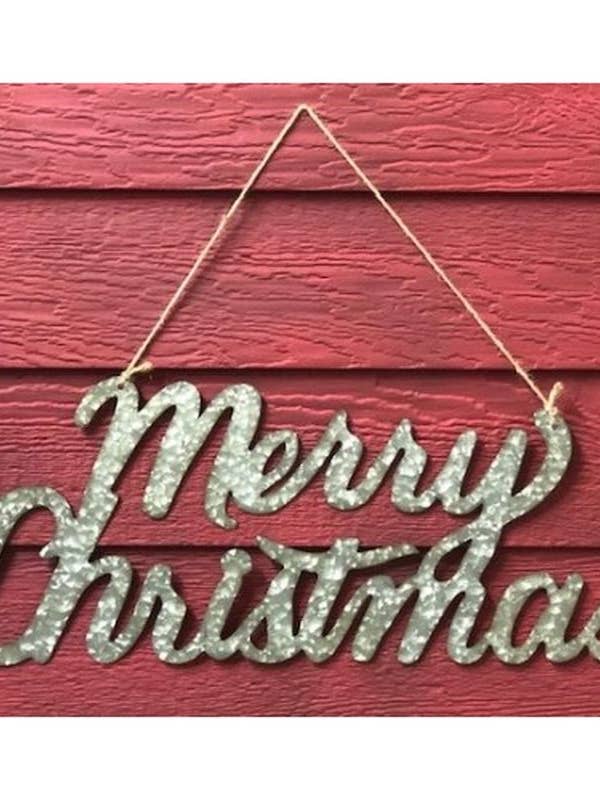 Cartel galvanizado de Feliz Navidad para venta al por mayor de DNS Designs