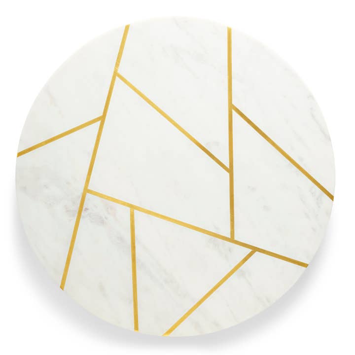 GAURI KOHLI - Wholesale Lazy Susan - Infinia Marble Lazy Susan - 16" x 16" X 2"