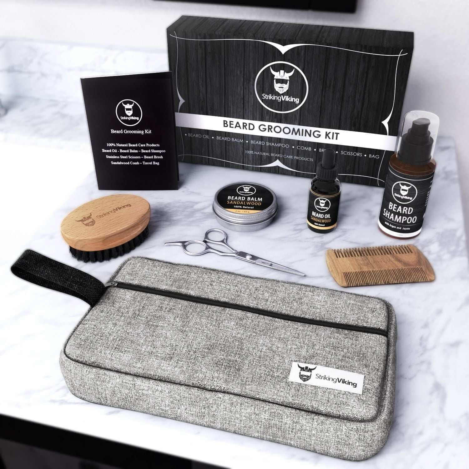 Striking Viking - Wholesale Beard Styling Product - Beard Grooming Kit with Toiletry Bag2
