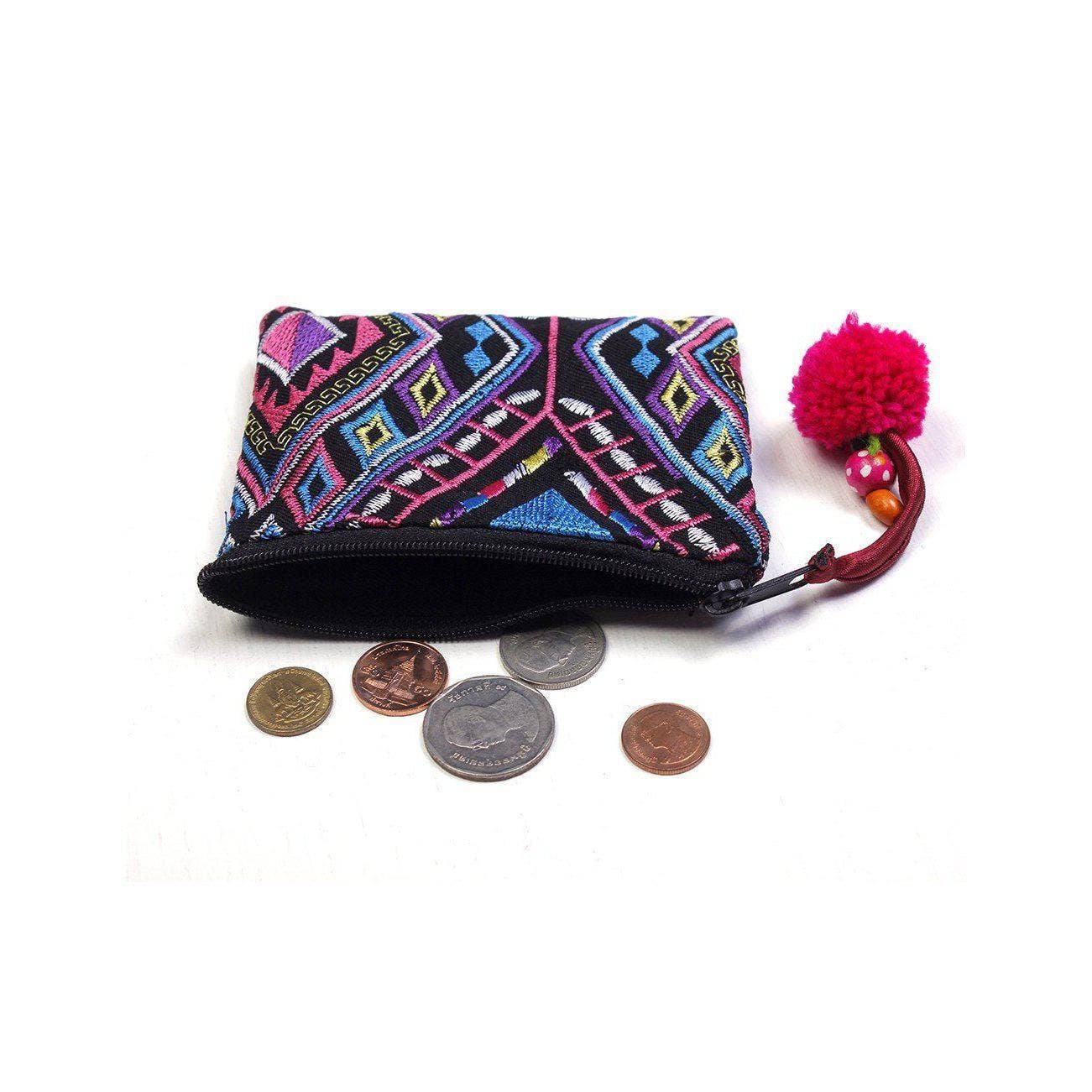 Lumily - Wholesale Coin Purse - Women's - Embroidered Pompom Artisanal Coin Purse - Thailand2