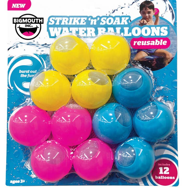 BigMouth Inc - Wholesale Toy Set - Kids - Eco-Friendly Quick-Fill Reusable Water Balloons