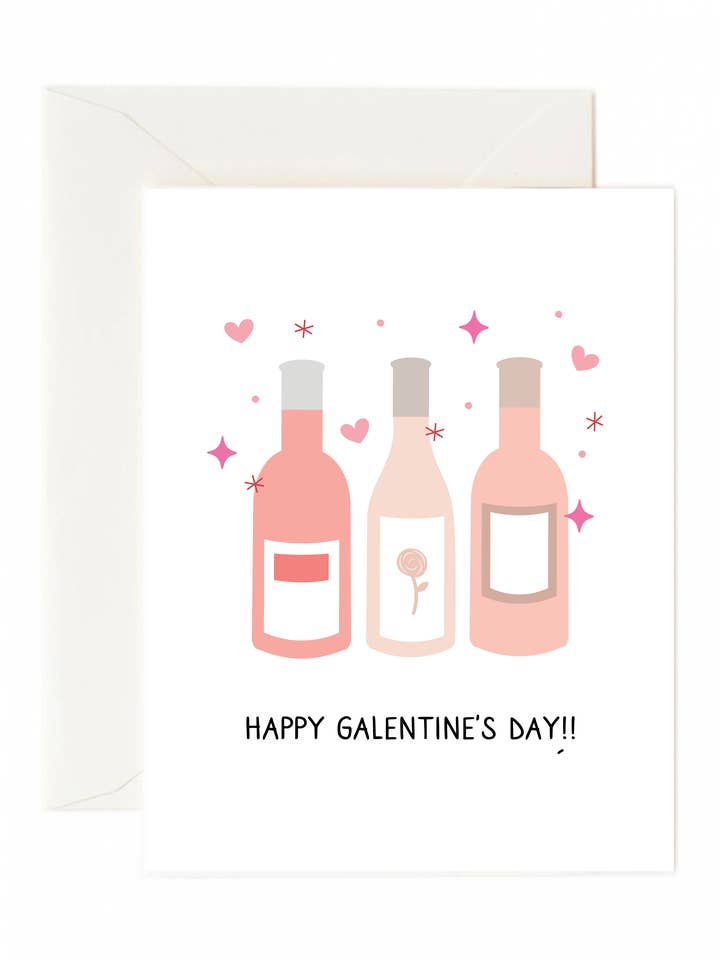 Happy Galentine's Day Greeting Card for wholesale by Tickle Me Lavender