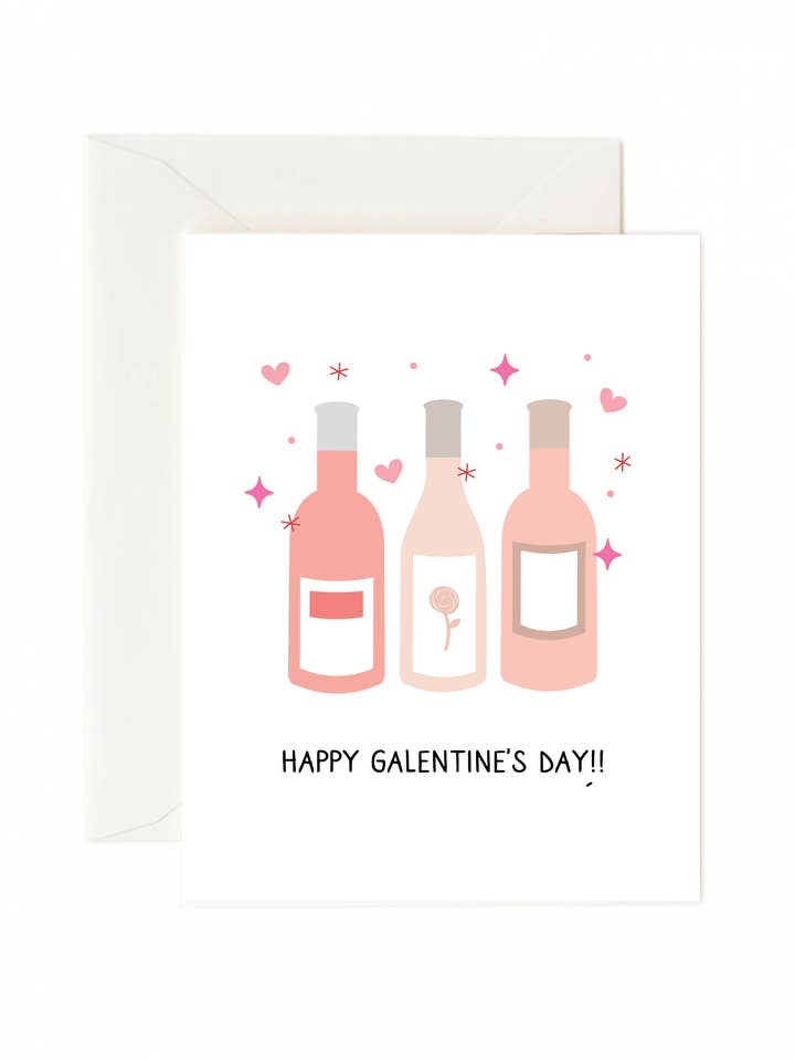 Happy Galentine's Day Greeting Card for wholesale by Tickle Me Lavender