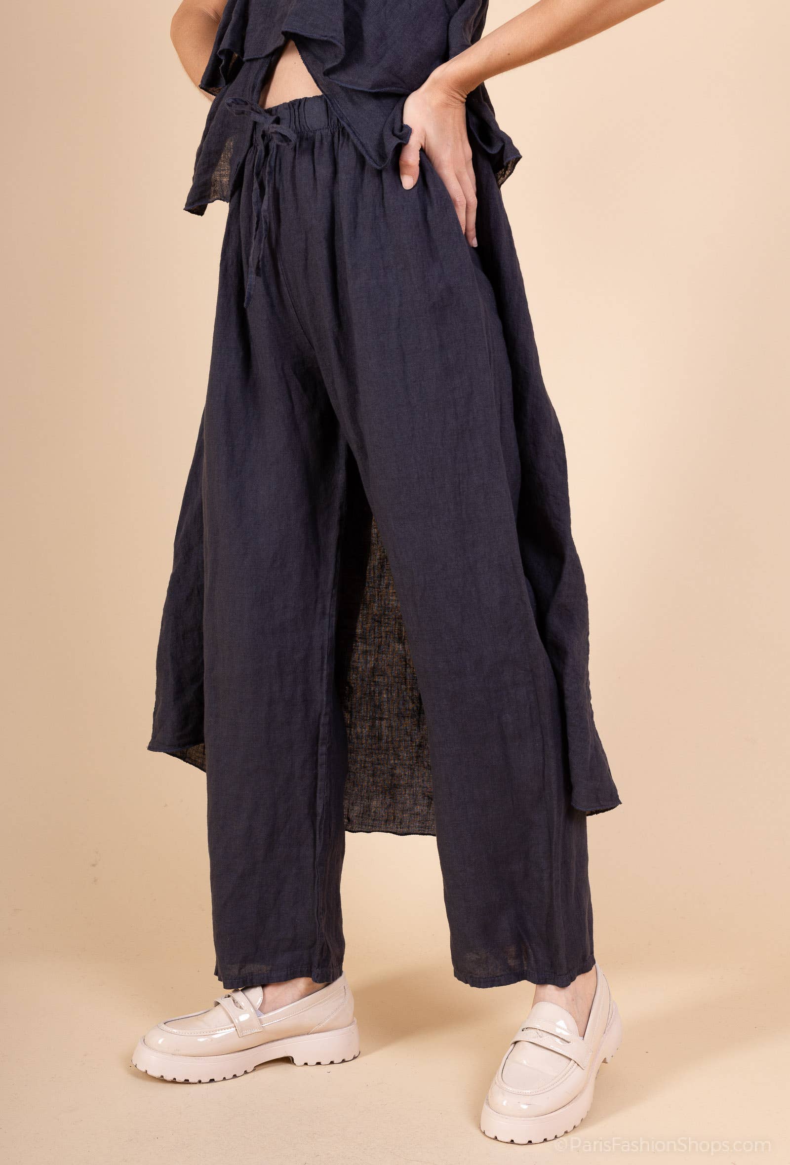 Shyloh – Großhandel Hose – Damen – Leinenhose mit Kordelzug 206395