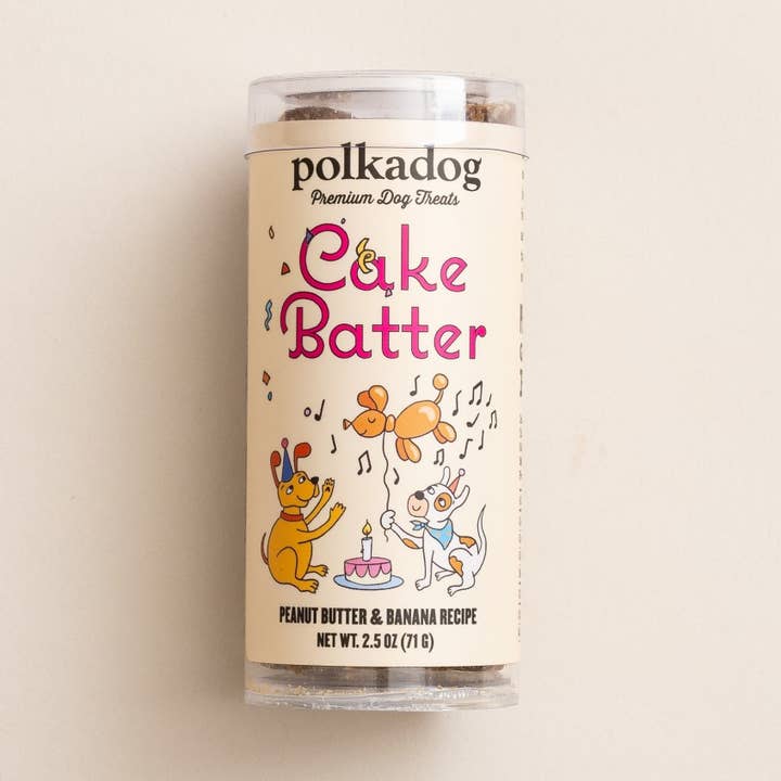 Polkadog Cake Batter Dog Treats - Peanut Butter & Banana for wholesale by Pet Palette Distribution