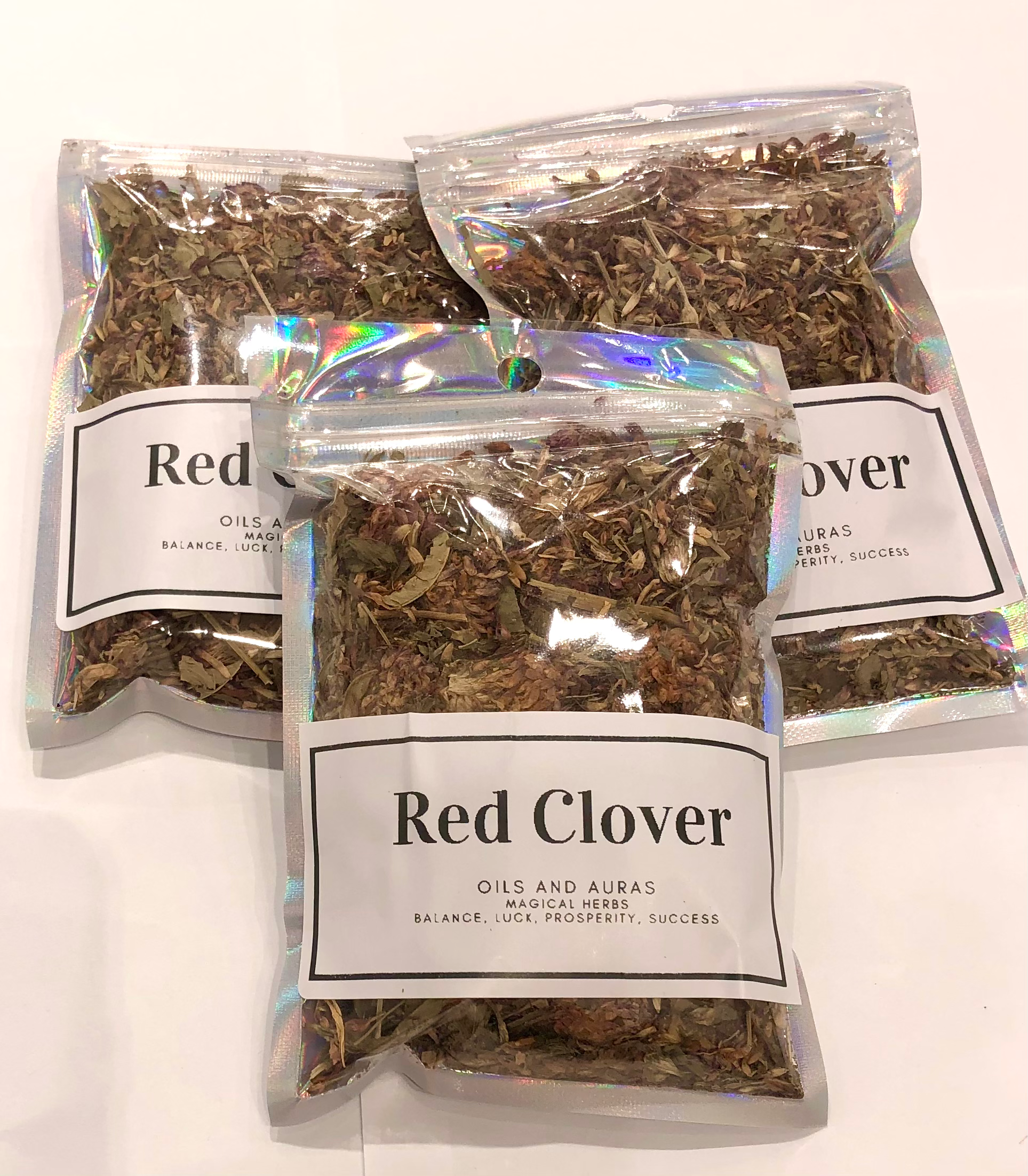 Oils and Auras - Wholesale Meditation Supplies - Red Clover Herb Pouch - Metaphysical Use 0