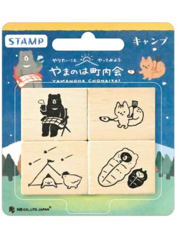 NB Yamanohamachi Wooden Animal Stamp Set for Crafting for wholesale by 「FUNJI」In Japan