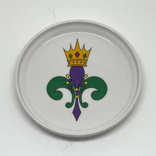 Mardi Gras Fleur de Lis Anything Dish, 5" for wholesale by JD & Company