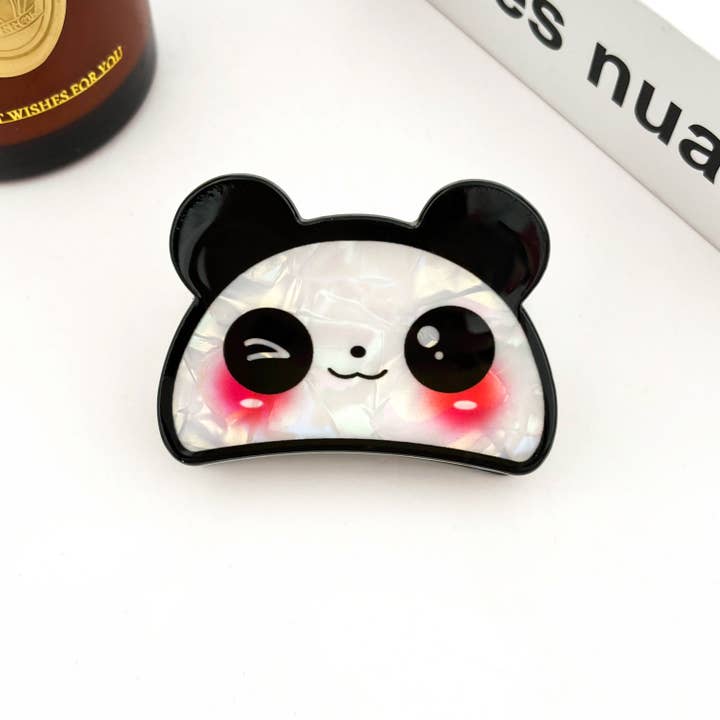 TheDivaSoap - Wholesale Hair Clip - Women's - Cute Animal Head Claw Hair Clips, Panda, Cat & Dog Hair Clip1