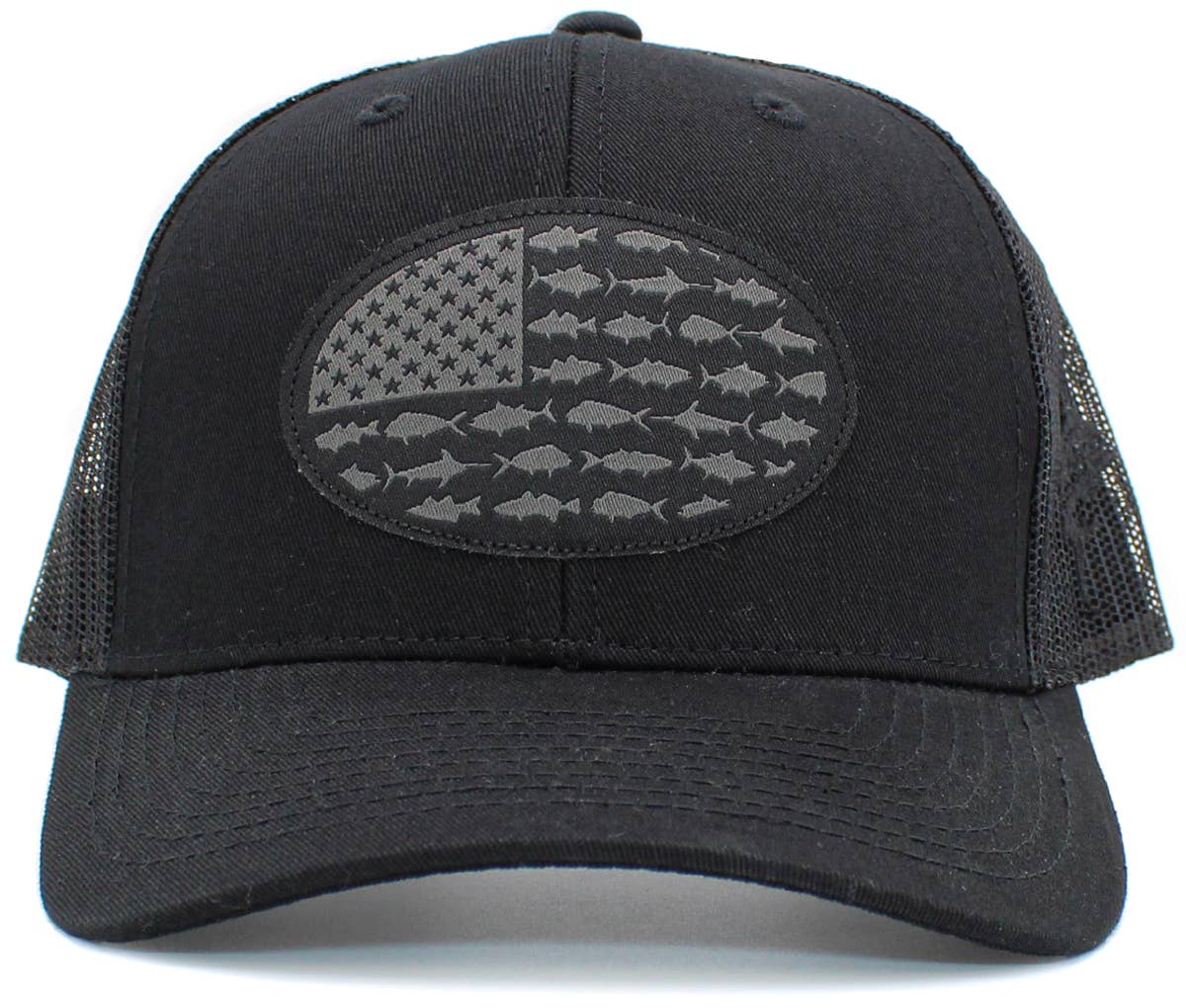 KBETHOS – wholesale Trucker hat – Unisex – USA Fish Flag Mesh Back Ballcap1