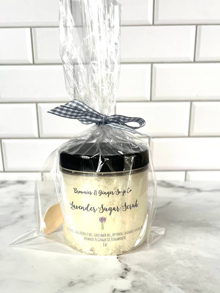 Natural Sugar scrub 8oz, Sugar Scrub gift, Body scrub gift for wholesale by Brownies&Ginger Soap Co
