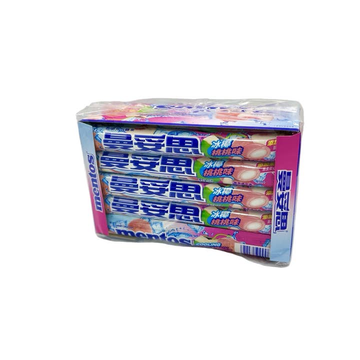 Mentos Chewy Candy Coconut Peach 37g*15 (China) for wholesale by Global Bite Co