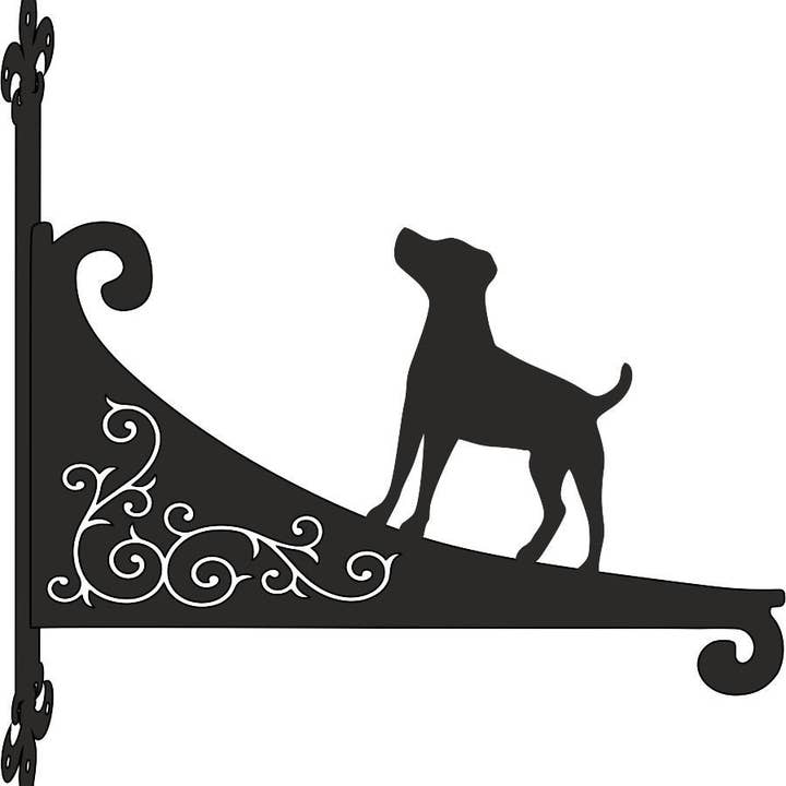 Jack Russell Ornamental Scroll Hanging Bracket for wholesale by Steel Images