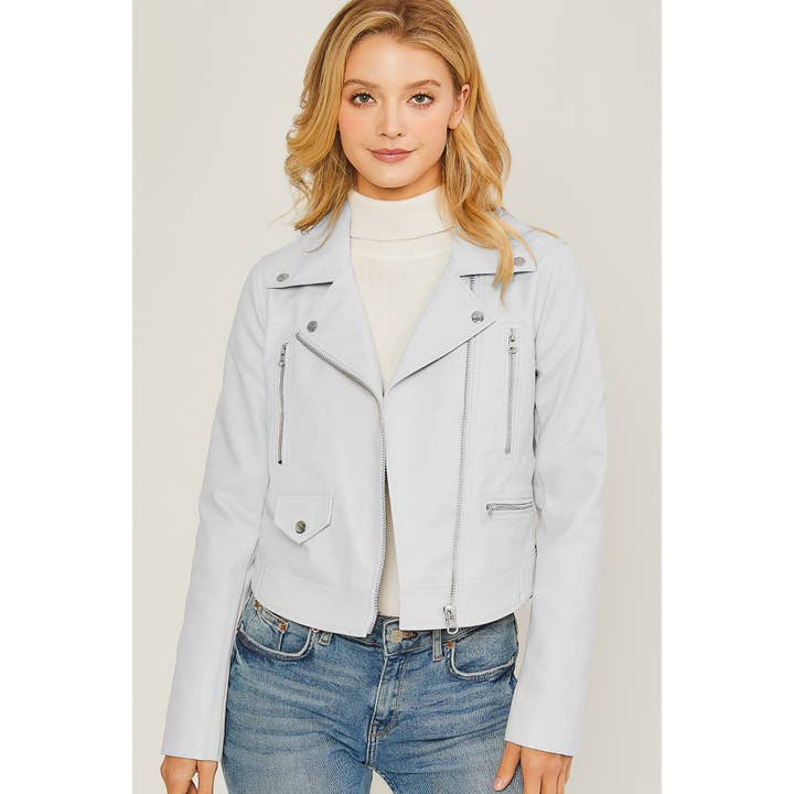 VESTE MOTO EN SIMILICUIR pour la vente par HiteJeans