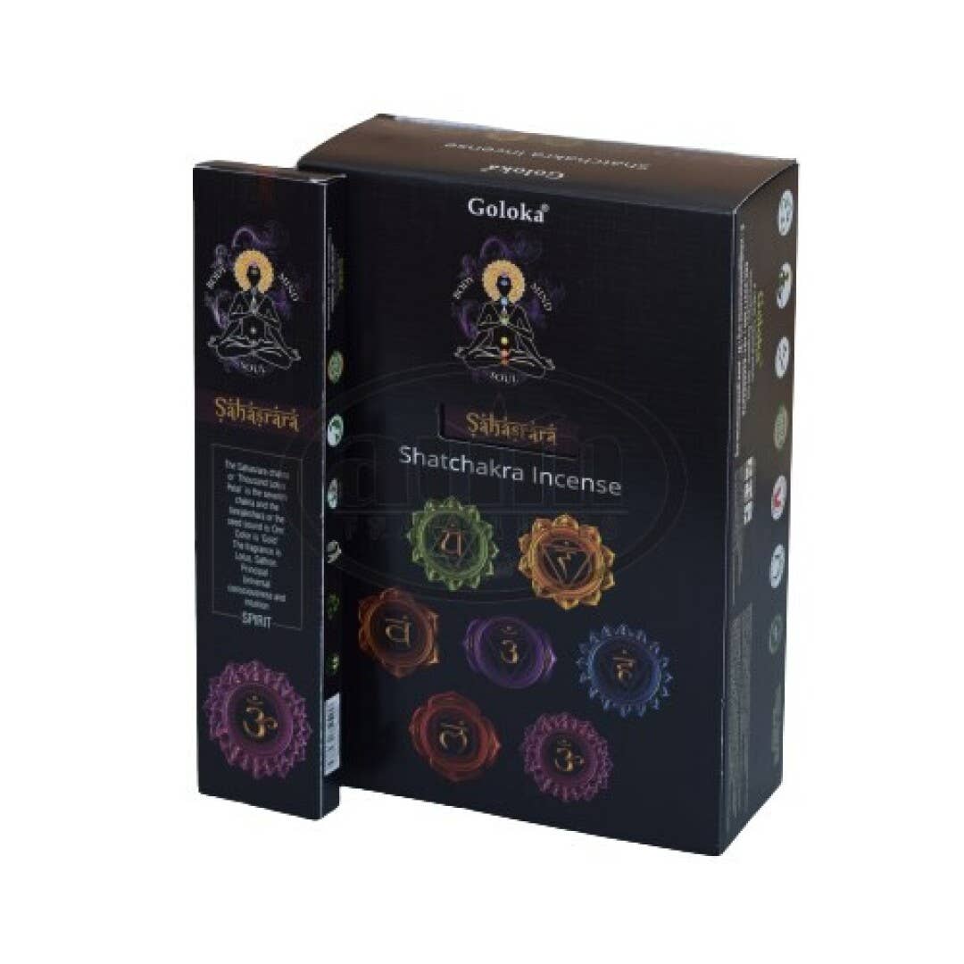 AUM Fragrances - Wholesale Smudge Stick - Goloka Satchakra Incense 15g Sahasrara
