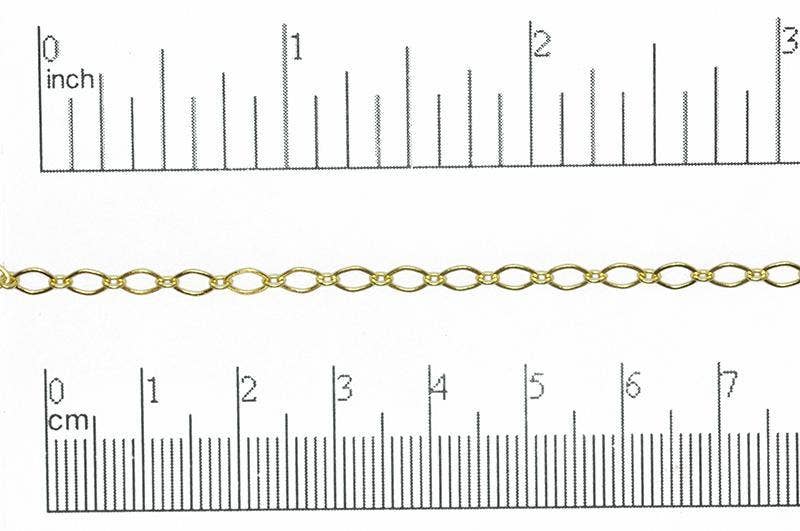 Continental Beads - Wholesale Craft Supplies - 4mm x 3mm Oval Link Cable Chain Sold by The Foot - CH 8294