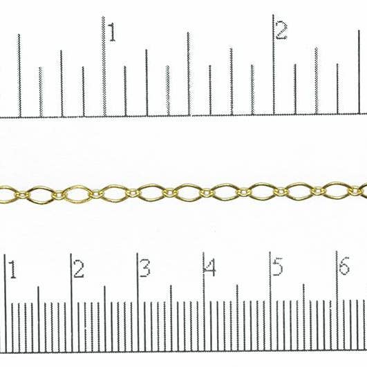 Continental Beads - Wholesale Craft Supplies - 4mm x 3mm Oval Link Cable Chain Sold by The Foot - CH 8294